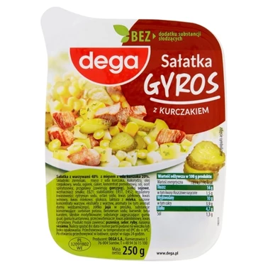 dega Sałatka gyros z kurczakiem 250 g - 3