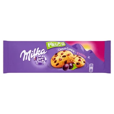 Milka Pieguski Choco Cookies Raisins Ciasteczka z kawałkami czekolady mlecznej i rodzynkami 135 g - 4