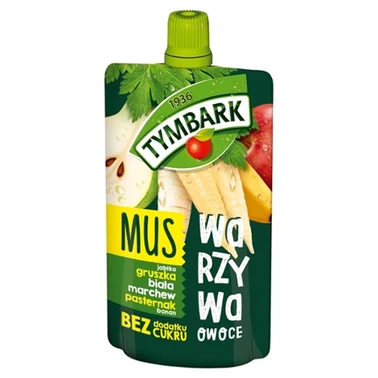 Tymbark Vega Mus jabłko gruszka biała marchew pasternak banan 100 g - 1