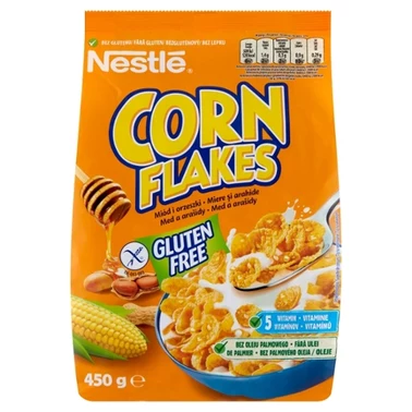 Nestlé Corn Flakes Chrupiące płatki kukurydziane miód i orzeszki 450 g - 1