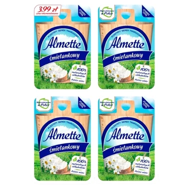 Almette Puszysty serek twarogowy śmietankowy 120 g (4 x 30 g) - 3