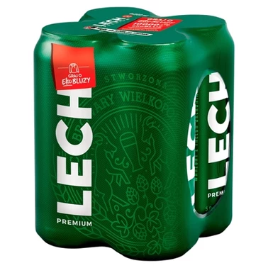 Lech Premium Piwo jasne 2 l (4 x 0,5 l) - 12