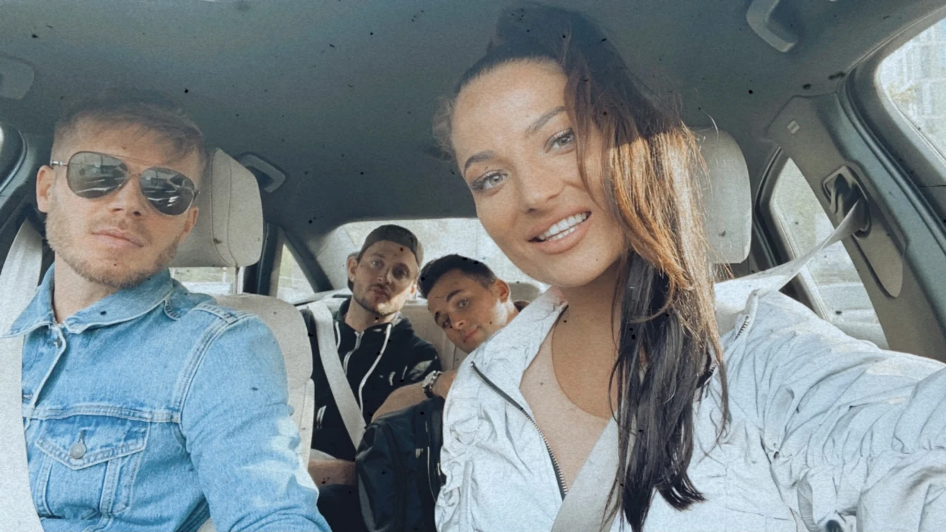 Magdalena Krzemień na planie z Tomkiem Ciachorowskim Magdalena Krzemień na planie z Tomkiem Ciachorowskim