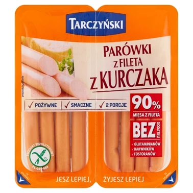 Tarczyński Parówki premium z fileta z kurczaka 180 g (2 x 90 g) - 1