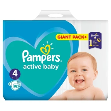 Pampers Active Baby, rozmiar 4, 90 pieluszek, 9kg-14kg - 7