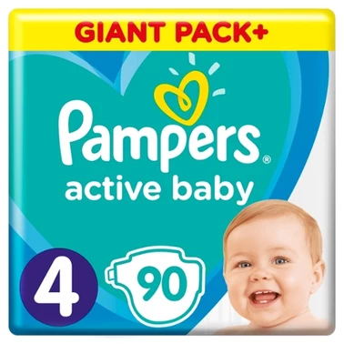 Pampers Active Baby, rozmiar 4, 90 pieluszek, 9kg-14kg - 6