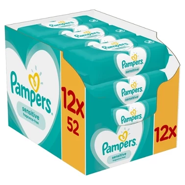 Pampers Sensitive Chusteczki 12 opakowania = 624 chusteczek - 8