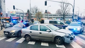 Opel Gruzinów po pościgu