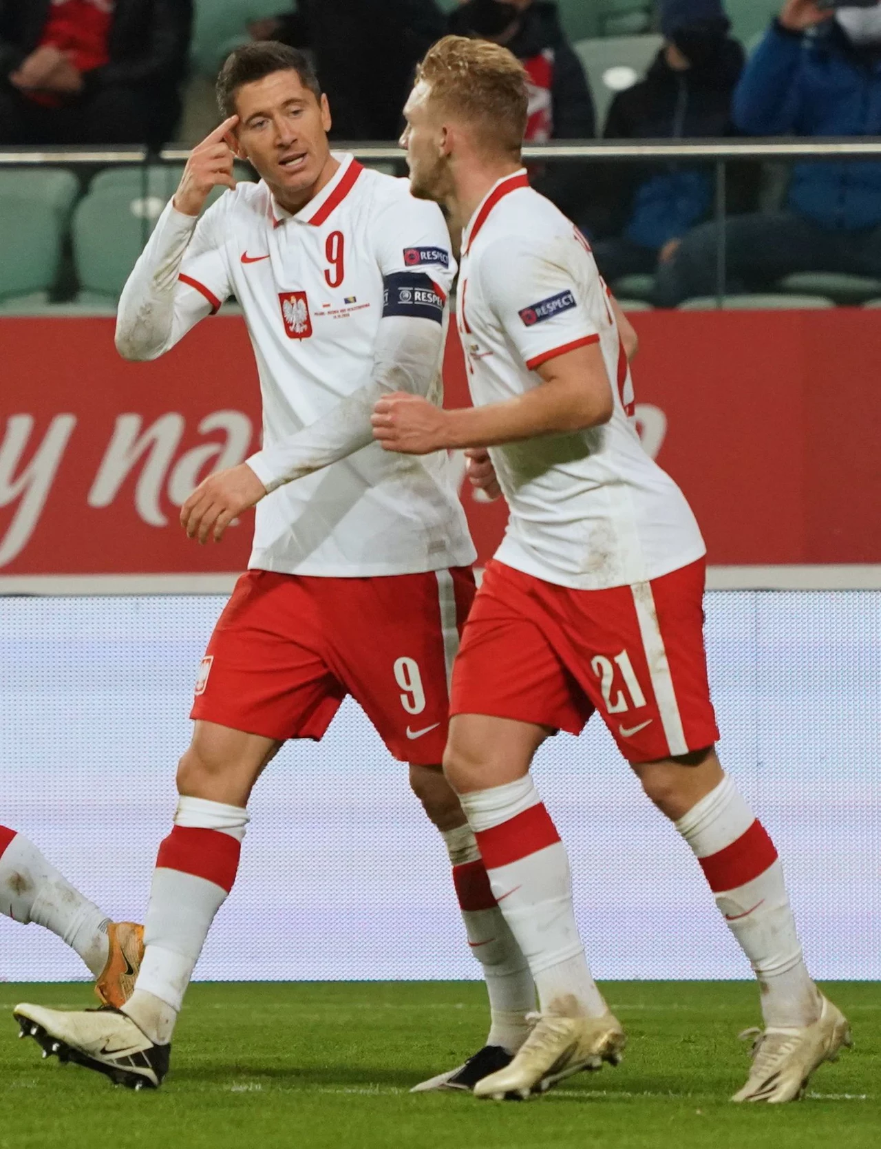 Robert Lewandowski i Kamil Jóźwiak Robert Lewandowski i Kamil Jóźwiak