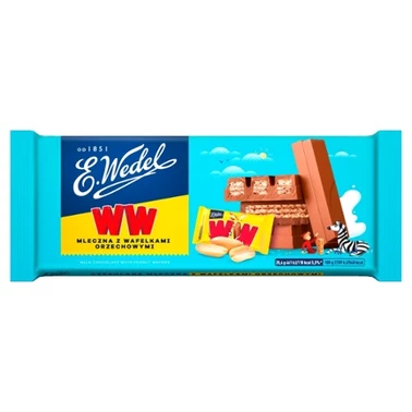 E. Wedel WW Czekolada mleczna z wafelkami orzechowymi 245 g - 1