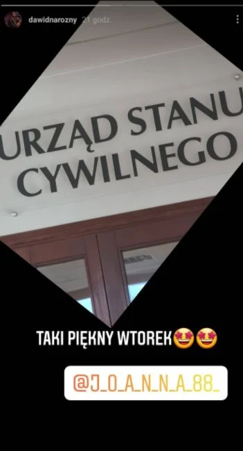 Screenshot z InstaStories Dawida Narożnego
