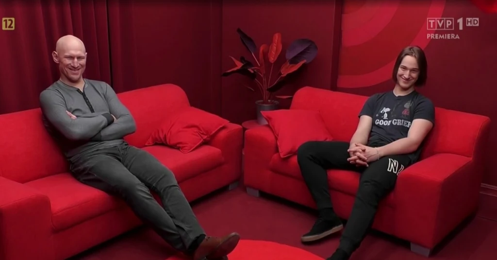 Krzysztof Włodarczyk z synem Cezarym w programie "Motel Polska", fot. screen z programu Krzysztof Włodarczyk z synem Cezarym w programie "Motel Polska", fot. screen z programu