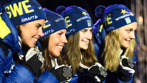 Szwedzkie narciarki, od lewej: Anna Haag, Charlotte Kalla, Ebba Andersson, Stina Nilsson