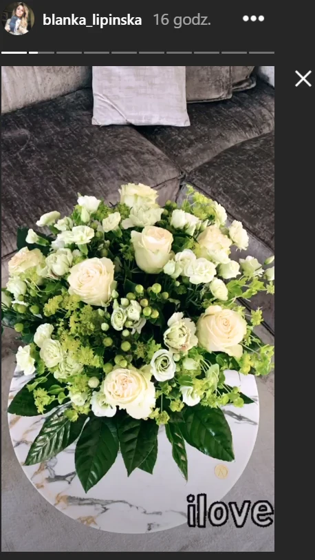 Kwiaty, które otrzymała Blanka Lipińska Kwiaty, które otrzymała Blanka Lipińska