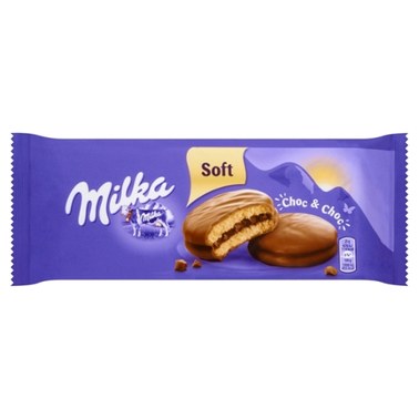 Milka Choc & Choc Ciastka biszkoptowe przekładane nadzieniem kakaowym oblane czekoladą mleczną 150 g - 2
