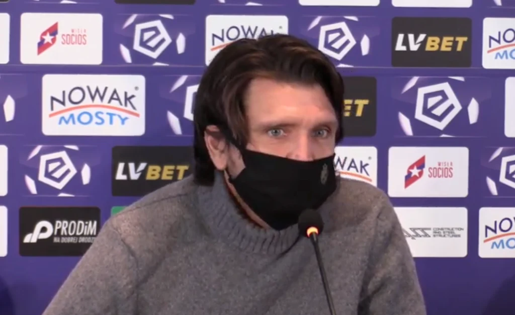 Peter Hyballa na pierwszej konferencji Wisły Kraków Peter Hyballa na pierwszej konferencji Wisły Kraków