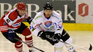 Wojtek Wolski (P) w barwach Ciarko PBS Bank Sanok