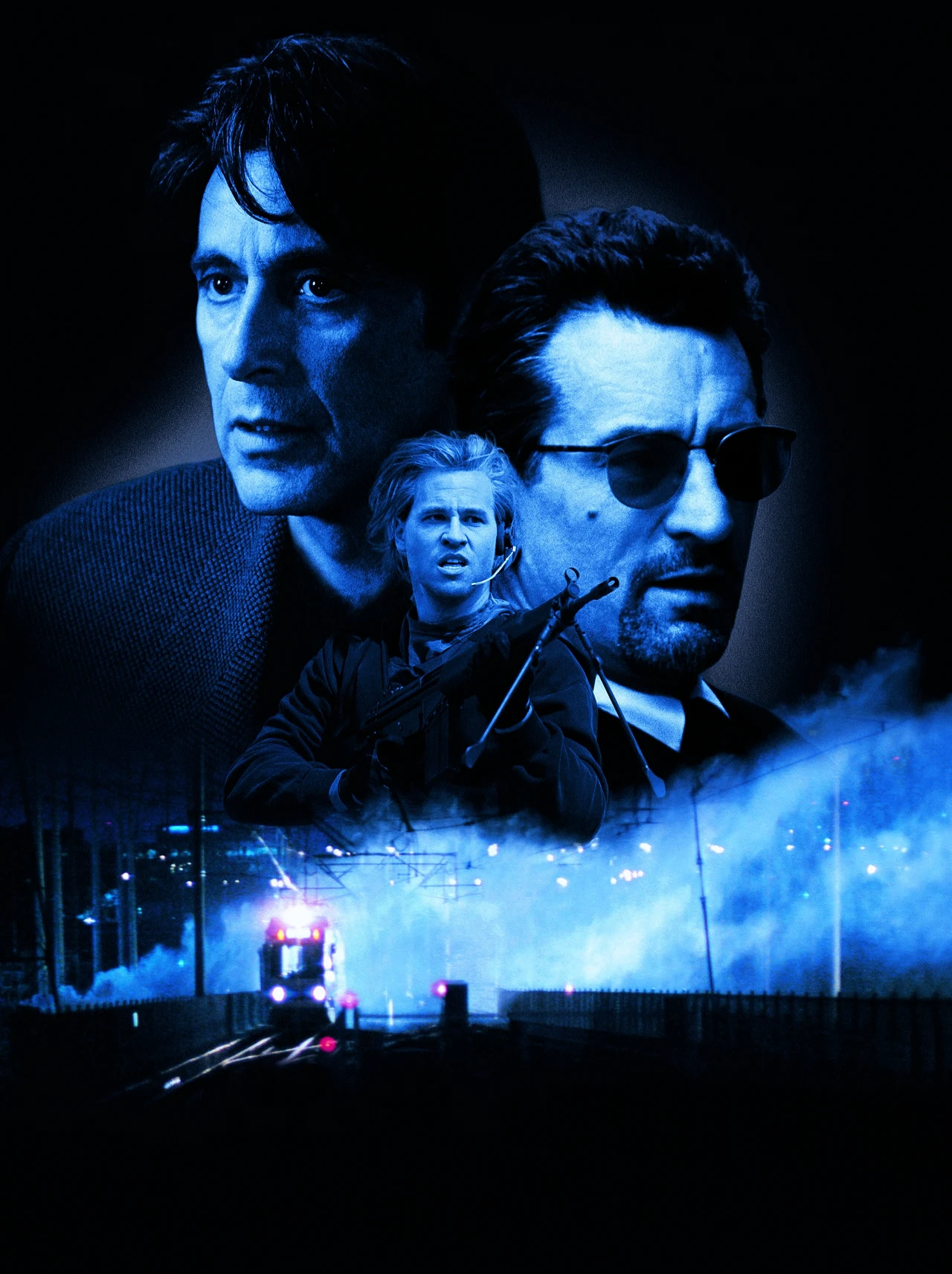 Al Pacino, Robert De Niro i Val Kilmer na plakacie "Gorączki"