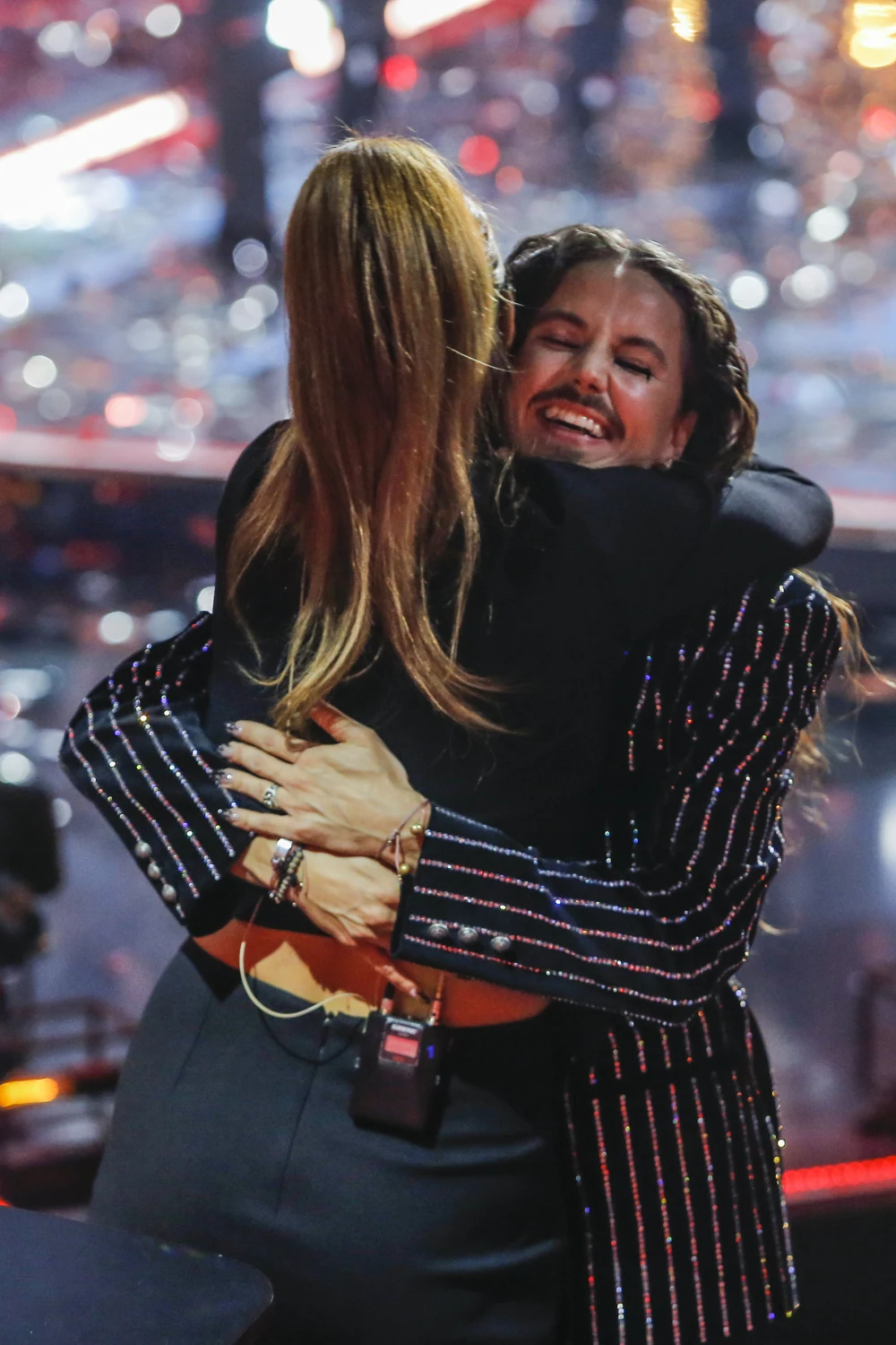 Edyta Górniak i Michał Szpak na planie "The Voice of Poland"