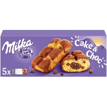 Milka Cake & Choc Ciastka biszkoptowe z kawałkami czekolady mlecznej 175 g (5 x 35 g) - 0