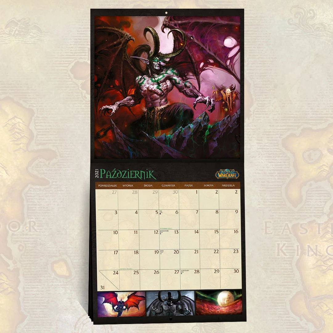 Kalendarz ścienny World of Warcraft na 2021 rok Kalendarz ścienny World of Warcraft na 2021 rok