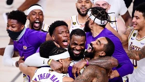 Koszykarze Los Angeles Lakers świętują mistrzostwo NBA