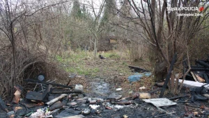 Spalona altanka w Jastrzębiu-Zdroju