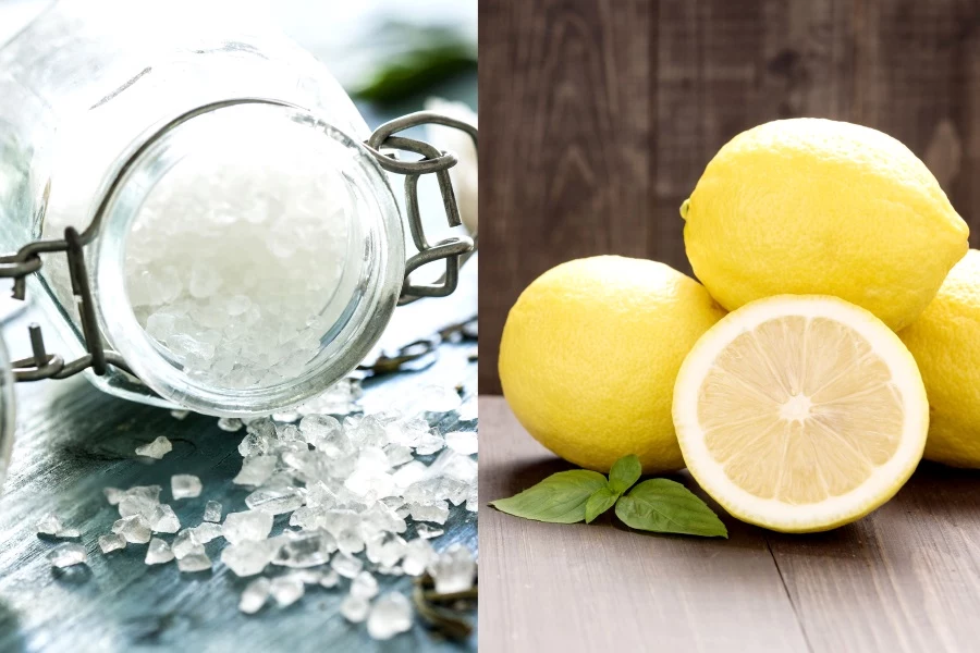 Cytryna i sol - doskonałe wybielacze