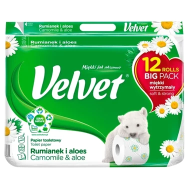 Velvet Rumianek i aloes Papier toaletowy 12 rolek - 10