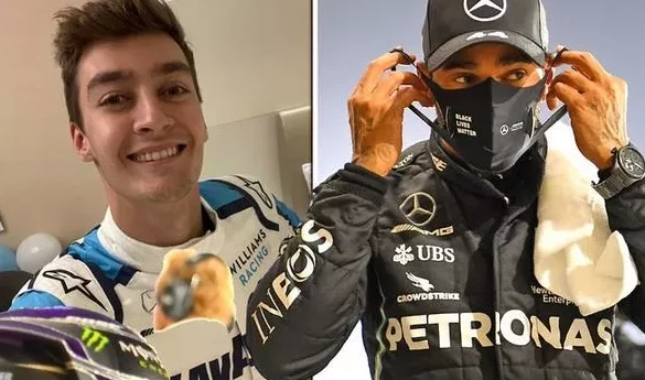 Russel (z lewej), Hamilton (z prawej)