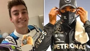 Russel (z lewej), Hamilton (z prawej)