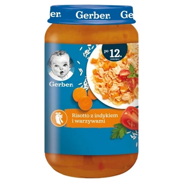 Gerber Risotto z indykiem i warzywami dla dzieci po 12. miesiącu 250 g - 0