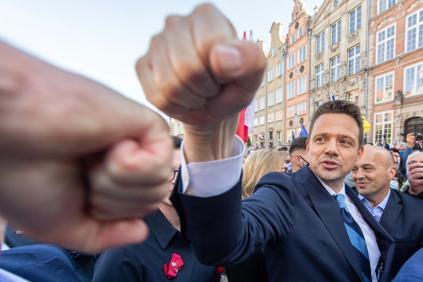 Gdańsk, 04.06.2020. Kandydat na prezydenta RP Rafał Trzaskowski z wizytą w Gdańsku, w rocznicę wyborów czerwcowych