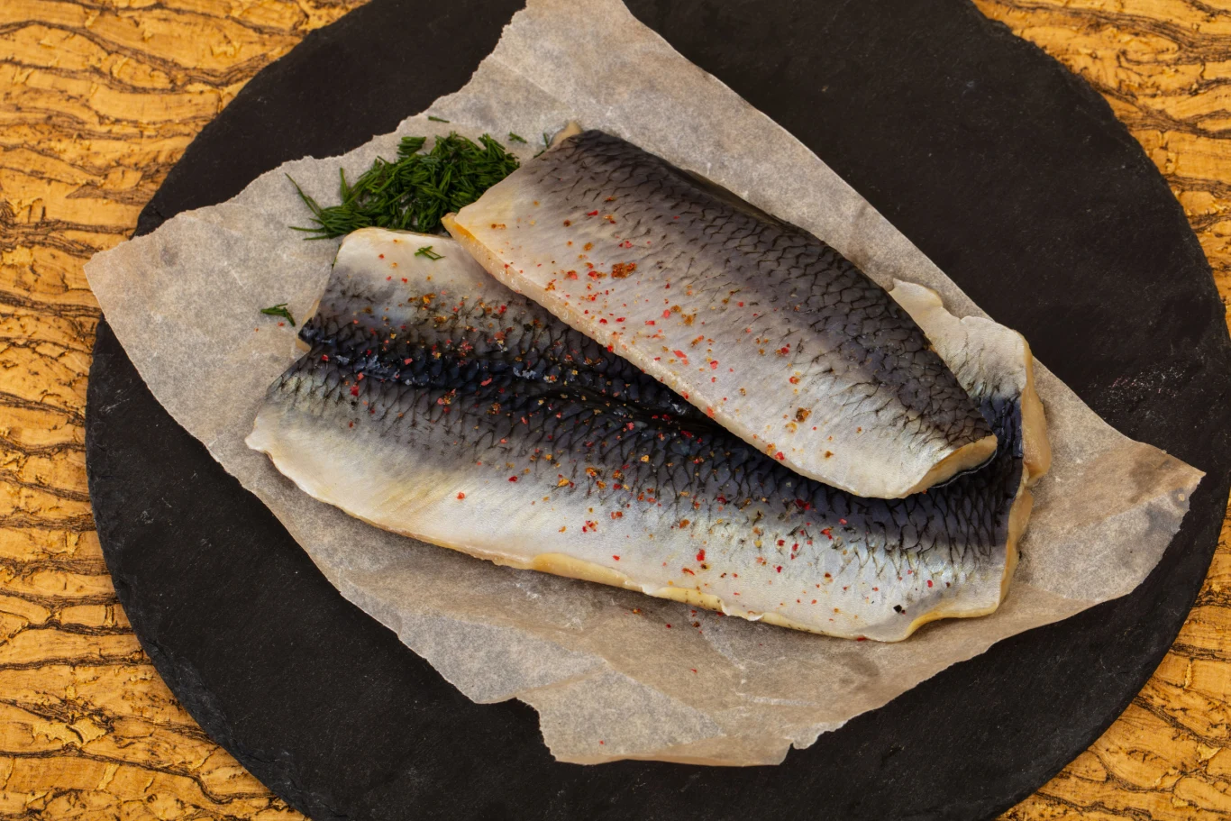 Śledź to nieodzowny element świątecznego menu, lecz w przeciwieństwie do karpia, jest częściej jedzony w inne dni roku. Ryba ta jest bogactwem kwasów omega-3 i 6, szczególnie cennych i zalecanych dla osób zmagających się z wysokim poziomem cholesterolu. Mimo że jest tłusty, nie tuczy – potas w nim zawarty wspomaga usuwanie nadmiaru wody z organizmu. Śledź jest także cennym źródłem witamin: A, D, E, które zapobiegają łuszczycy, starzeniu się skóry i chronią oczy. Pomysłów na przyrządzenie śledzi jest mnóstwo, a najpopularniejszymi sposobami serwowania jest ryba w tradycyjnej śmietanie, zalewie winnej lub pomidorowej, a także w oleju. Mało kto wie, jak świetnie smakuje po usmażeniu! Warto więc wypróbować śledzia również w tej postaci. 