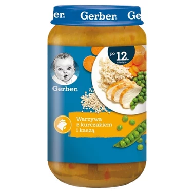 Gerber Warzywa z kurczakiem i kaszą dla dzieci po 12. miesiącu 250 g - 0