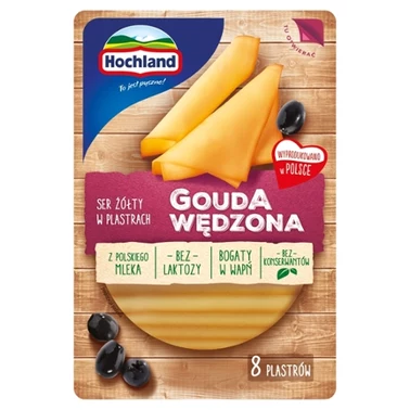 Hochland Ser żółty gouda wędzona w plastrach 135 g - 2