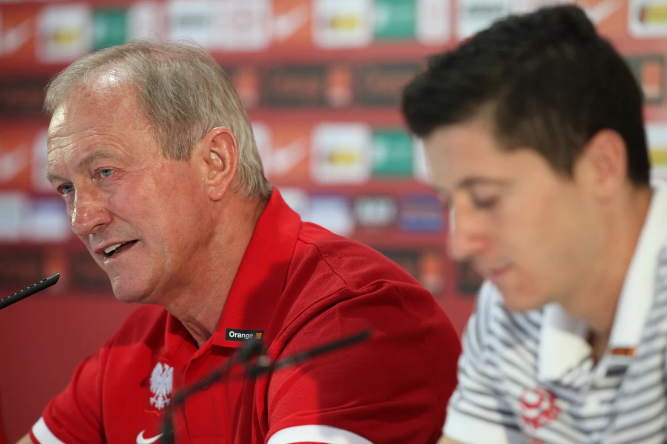 Trener Franciszek Smuda oraz Robert Lewandowski Trener Franciszek Smuda oraz Robert Lewandowski