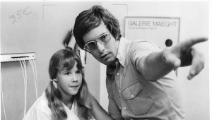 William Friedkin i Linda BLair na planie "Egzorcysty"