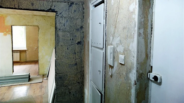 Mieszkanie pani Justyny było w stanie surowym