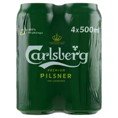 Carlsberg Premium Pilsner Piwo jasne 4 x 500 ml - 1