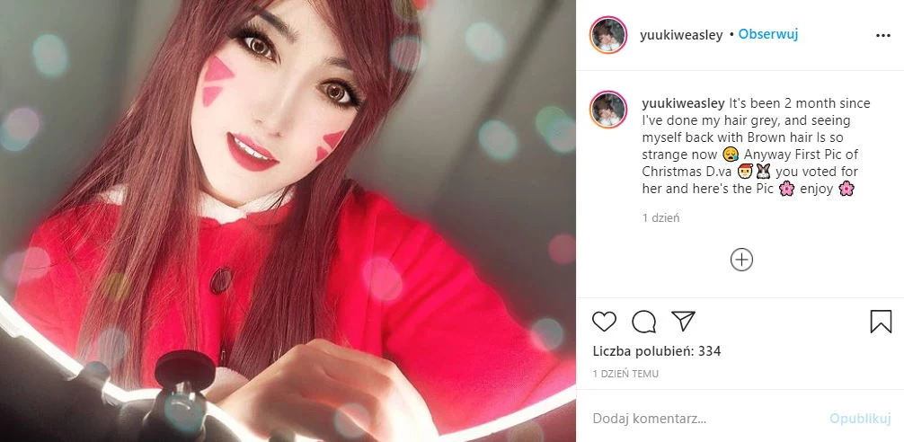 Oficjalny profil Yuuki Weesley w serwisie <a href="https://www.instagram.com/yuukiweasley/" target="_blank">Instagram</a>