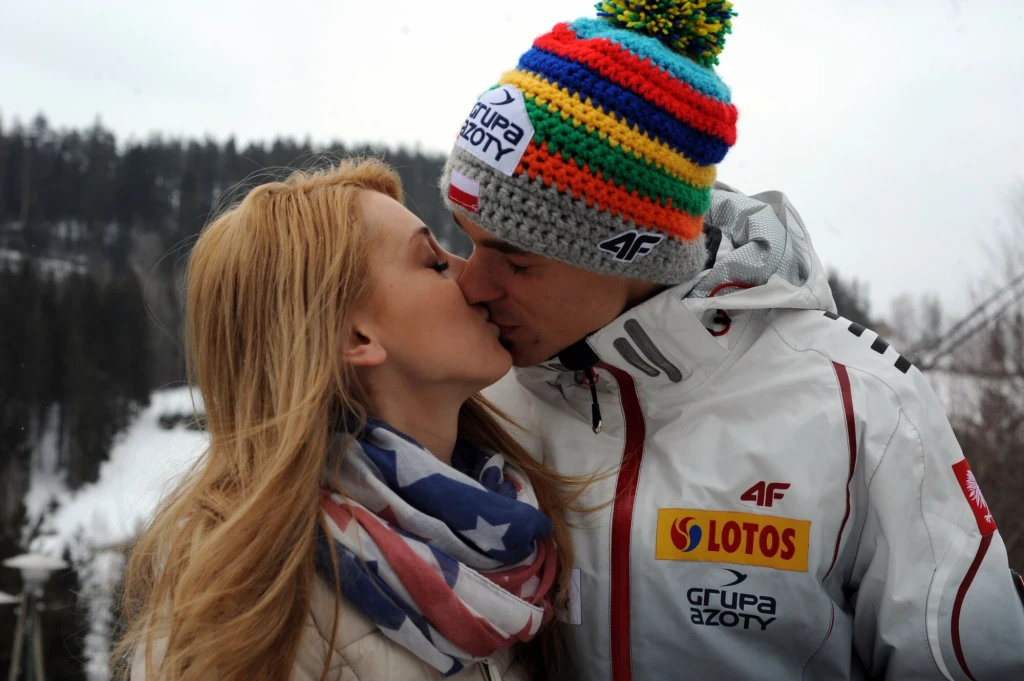 Piotr Żyła i Justyna Lazar, jeszcze w czasach małżeńskich Piotr Żyła i Justyna Lazar, jeszcze w czasach małżeńskich