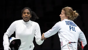 Ewa Trzebińska tuż po skończonej walce