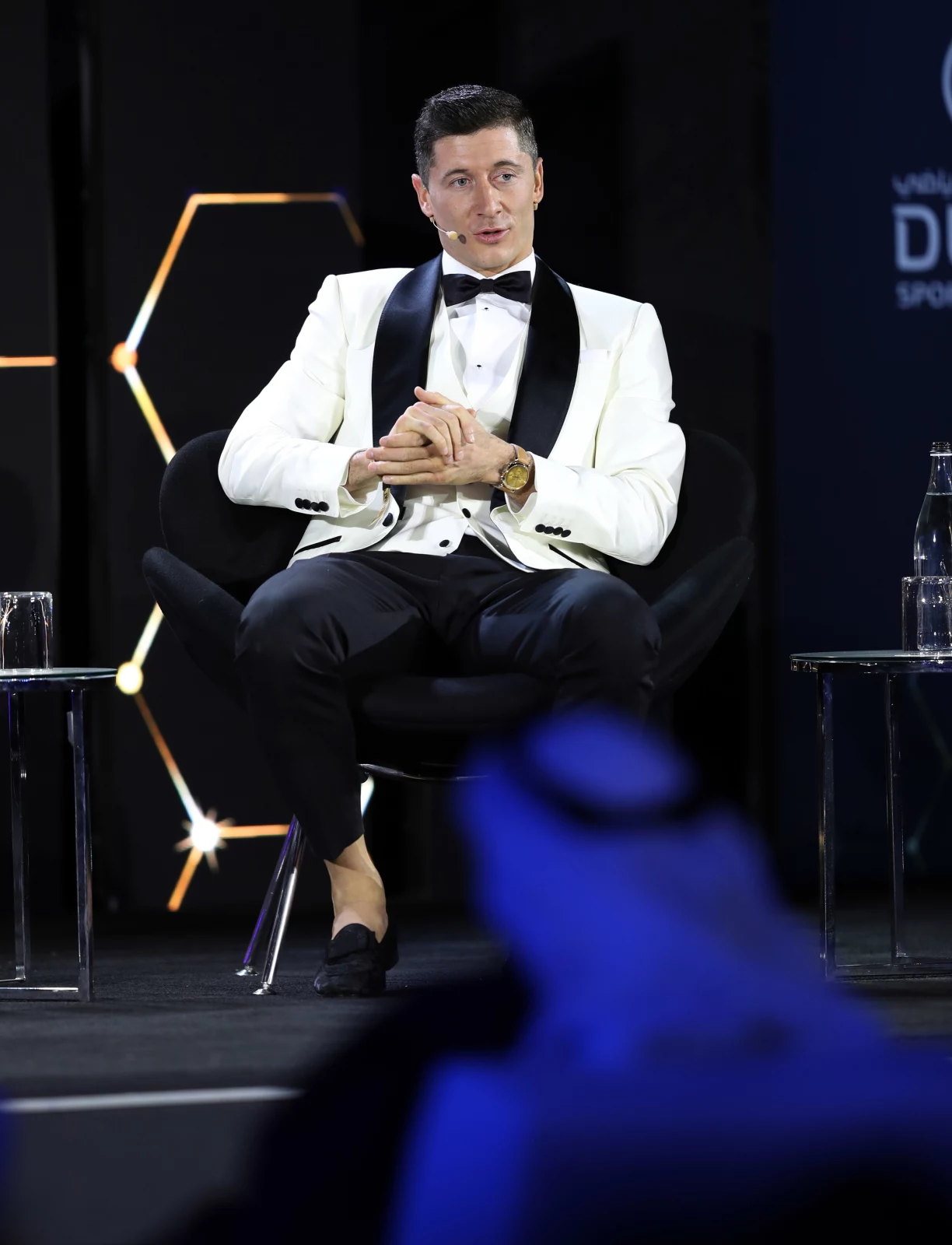 Robert Lewandowski na gali Globe Soccer Awards
