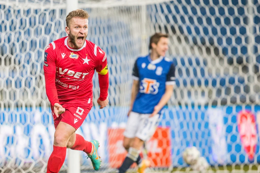 Jakub Błaszczykowski po strzeleniu bramki w meczu z Lechem Poznań