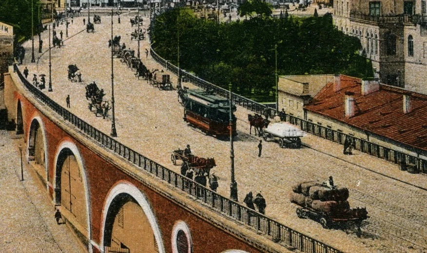 Warszawa w 1929 roku, fragment pocztówki przedwojennej / fot. archiwum rodziny Zaczynskich/FOTONOVA Warszawa w 1929 roku, fragment pocztówki przedwojennej / fot. archiwum rodziny Zaczynskich/FOTONOVA