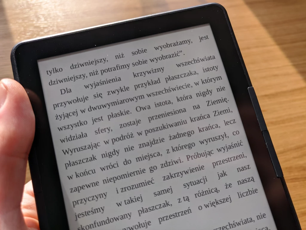 Ekran polskiego czytnika - jest jasno i wyraźnie