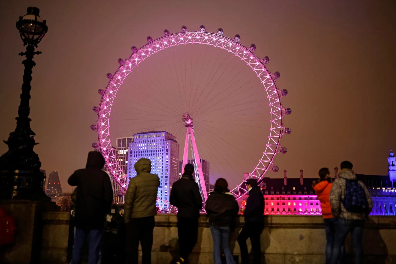 Londyn (Wielka Brytania) w sylwestrową noc