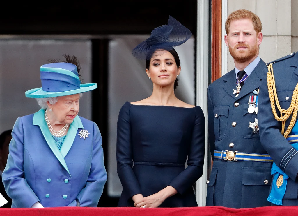 Królowa Elżbieta II, Meghan Markle i Harry Królowa Elżbieta II, Meghan Markle i Harry