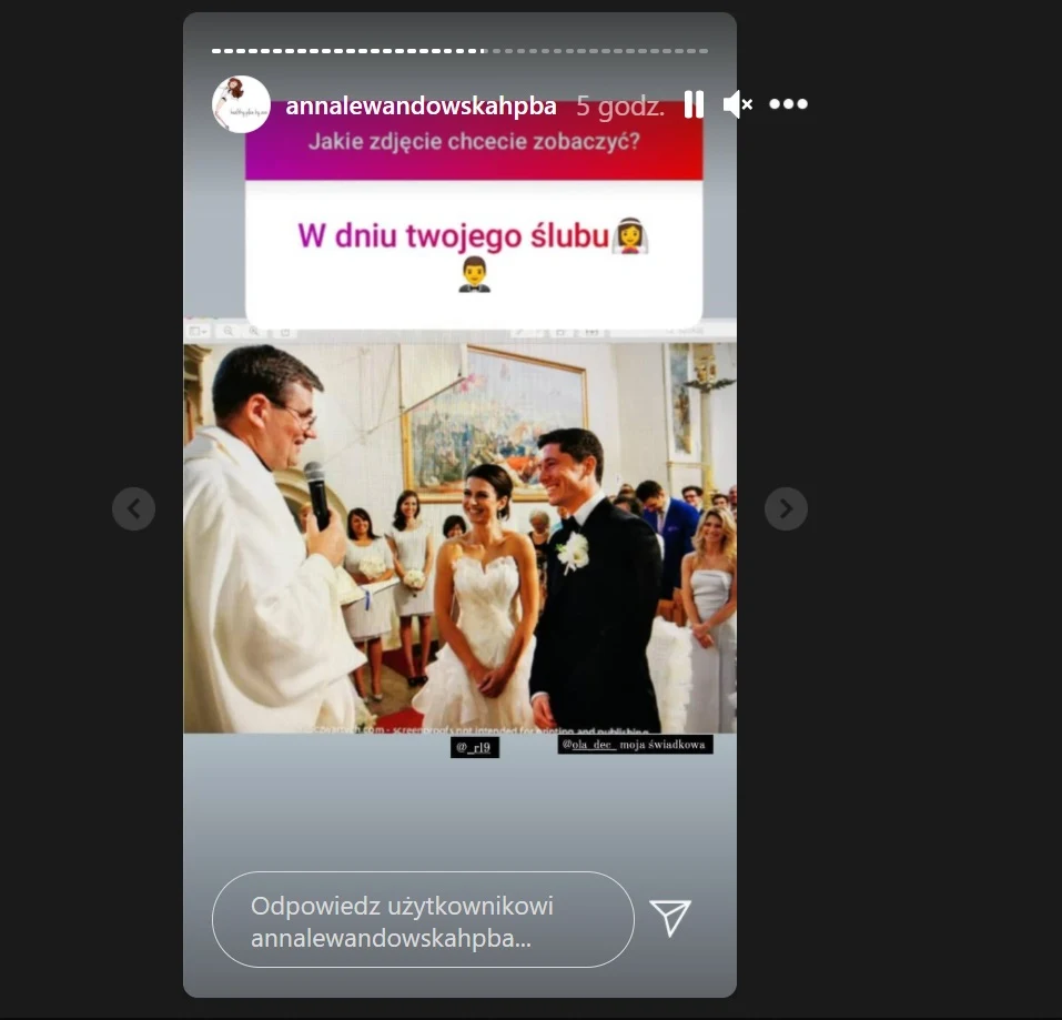 Anna podzieliła się też zdjęciem ze ślubu